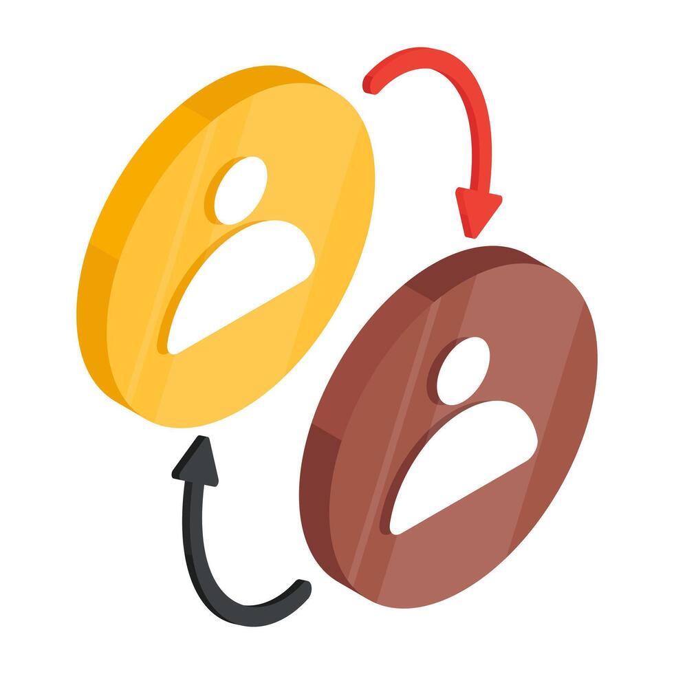 Perfect design icon of employee replacement vector