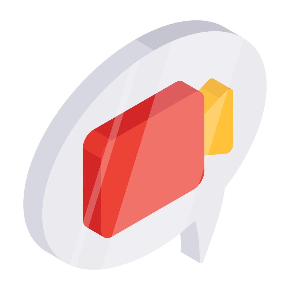 A flat design icon of chat vector