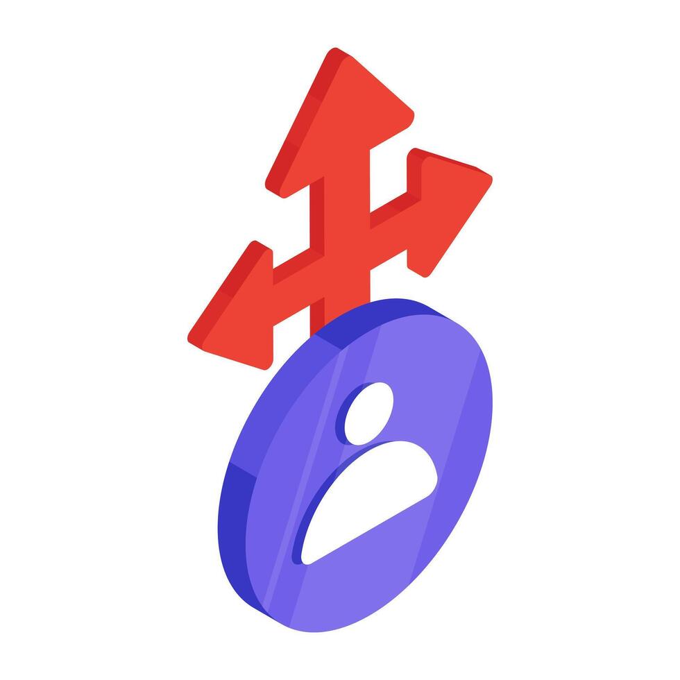 Perfect design icon of employee growth vector