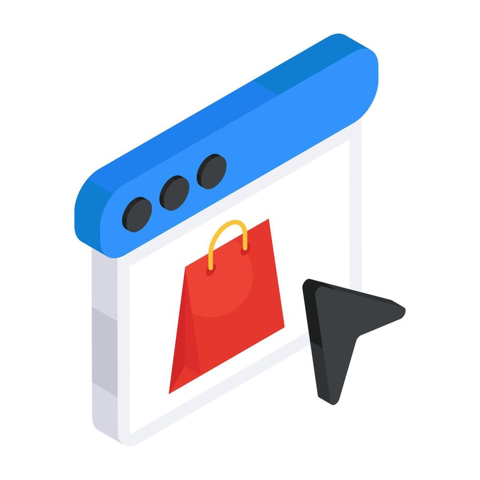 A trendy design icon of web shopping vector