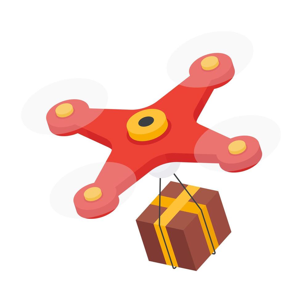 Creative design icon of drone delivery vector