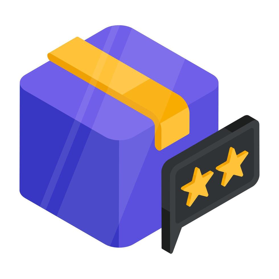 Modern design icon of parcel rating vector