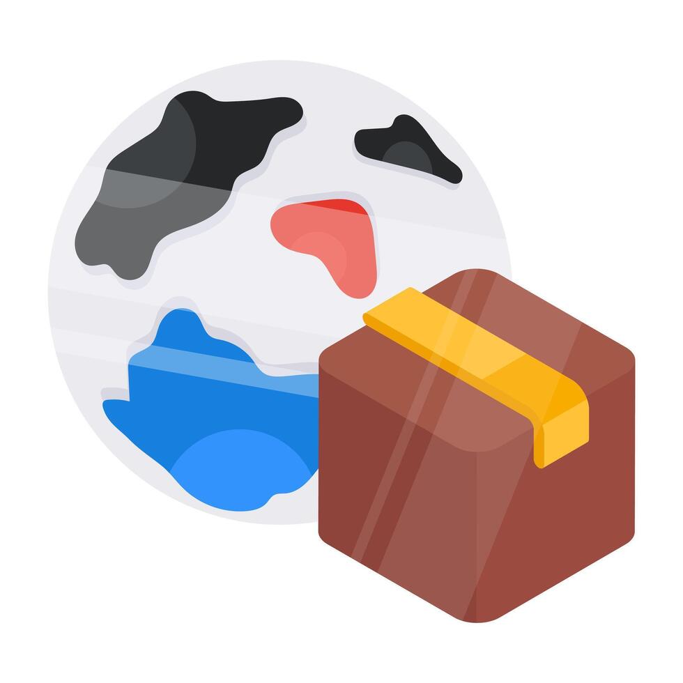Perfect design icon of global parcel vector