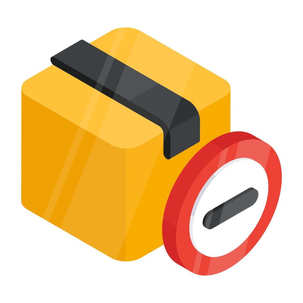 A colored design icon of cancel order vector