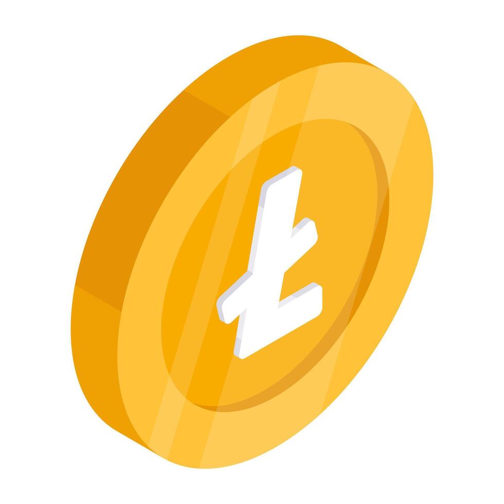 A beautiful design icon of litecoin vector