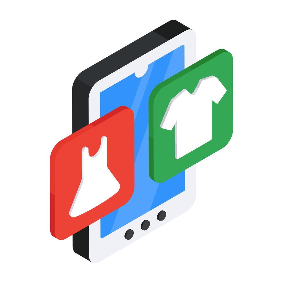 A trendy design icon of online shopping vector