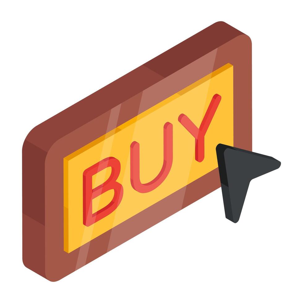 Premium design icon of buy Button vector