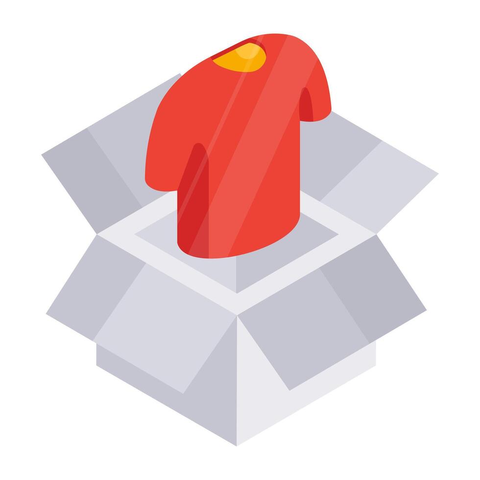 Perfect design icon of t shirt box vector
