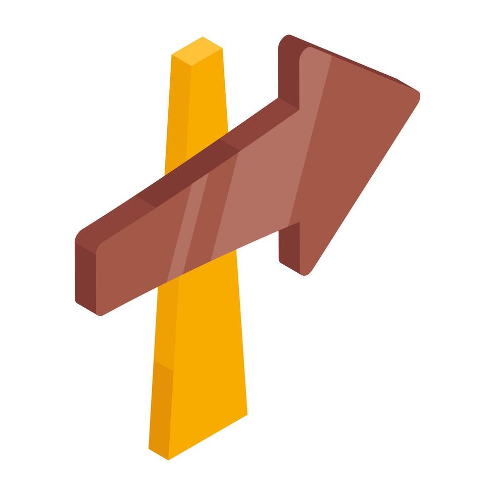 Creative design icon of right arrow board vector
