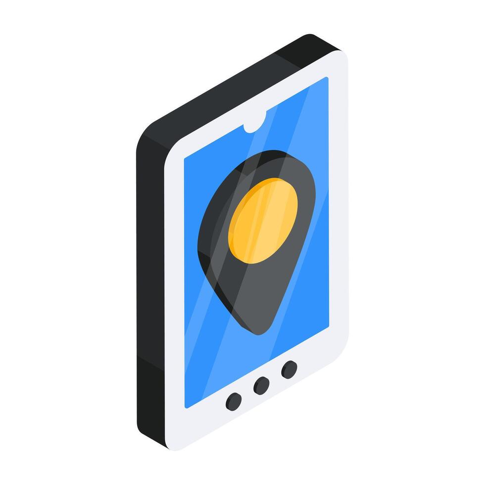 A trendy design icon of mobile location vector