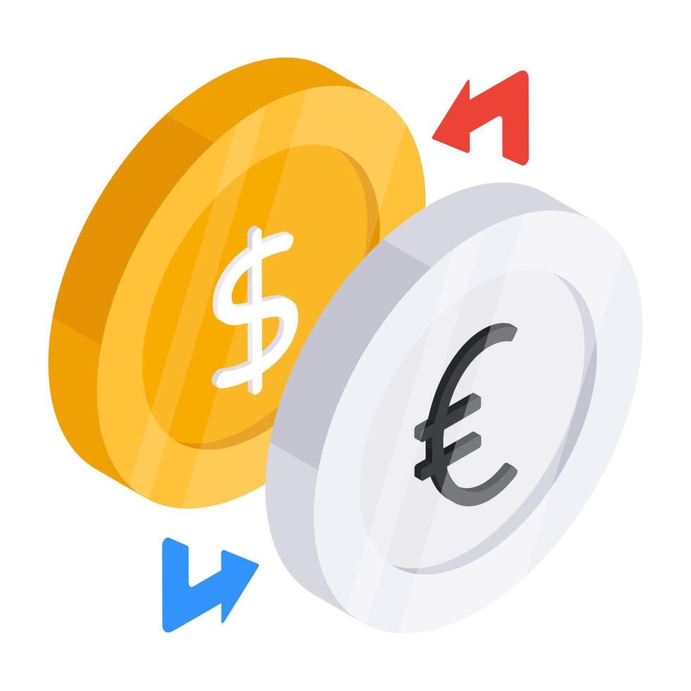 An icon design of currency exchange vector