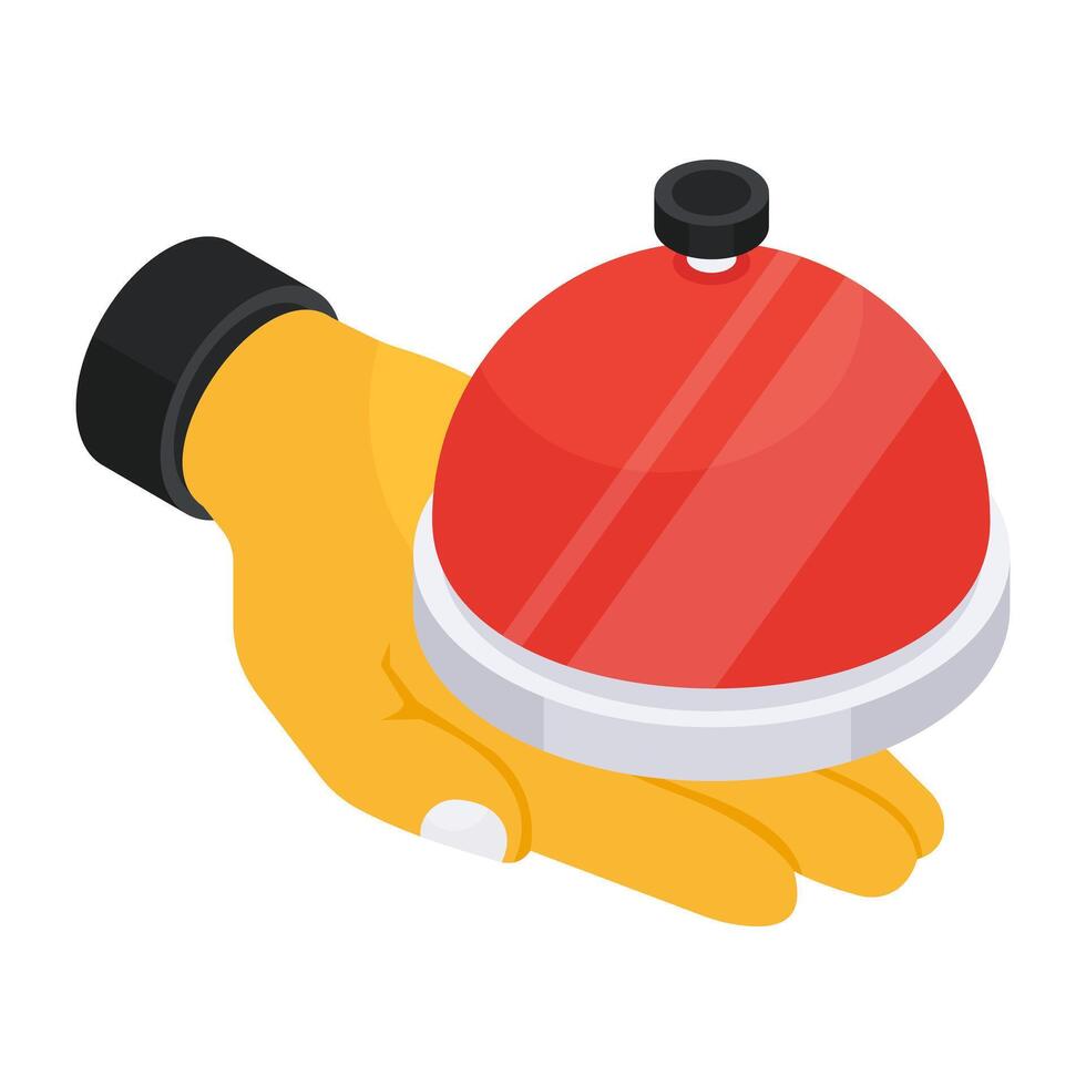 A beautiful design icon of dish serving vector