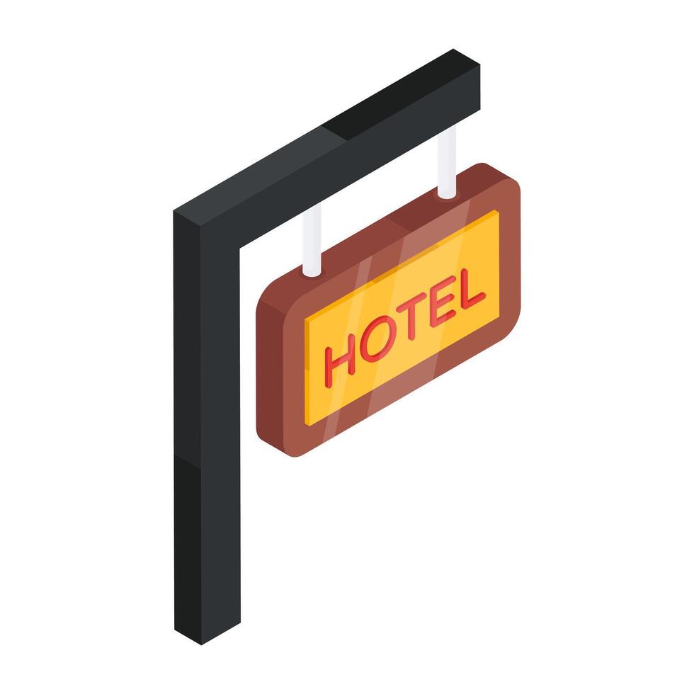 Modern design icon of hotel board vector