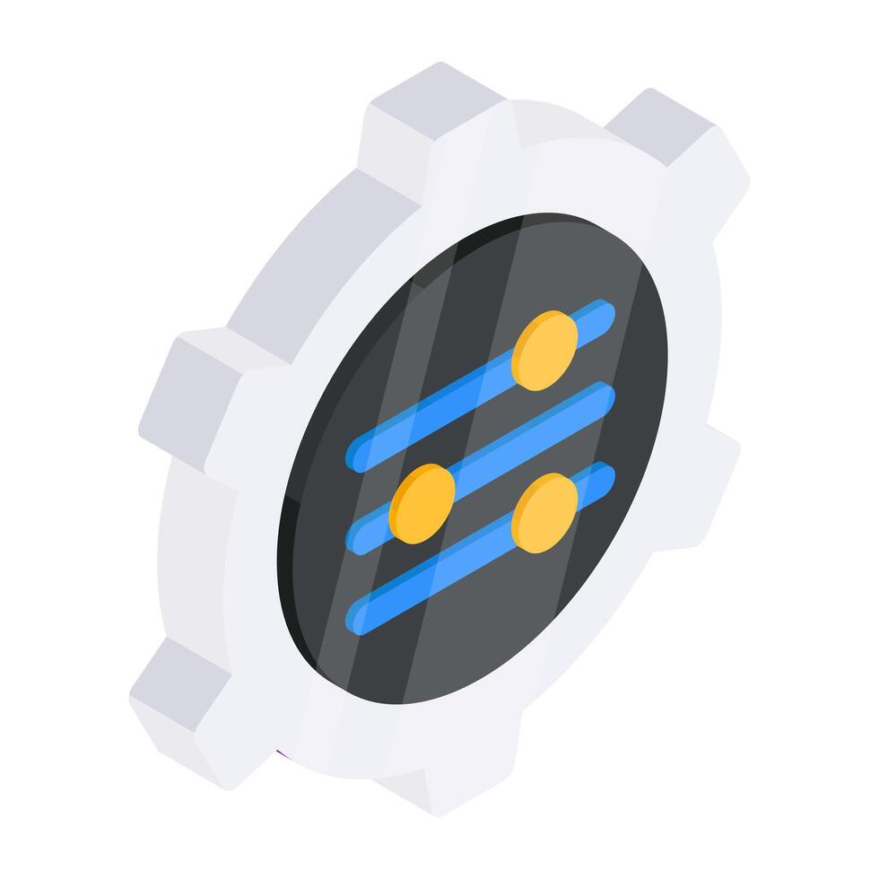 An editable design icon of equalizer setting vector
