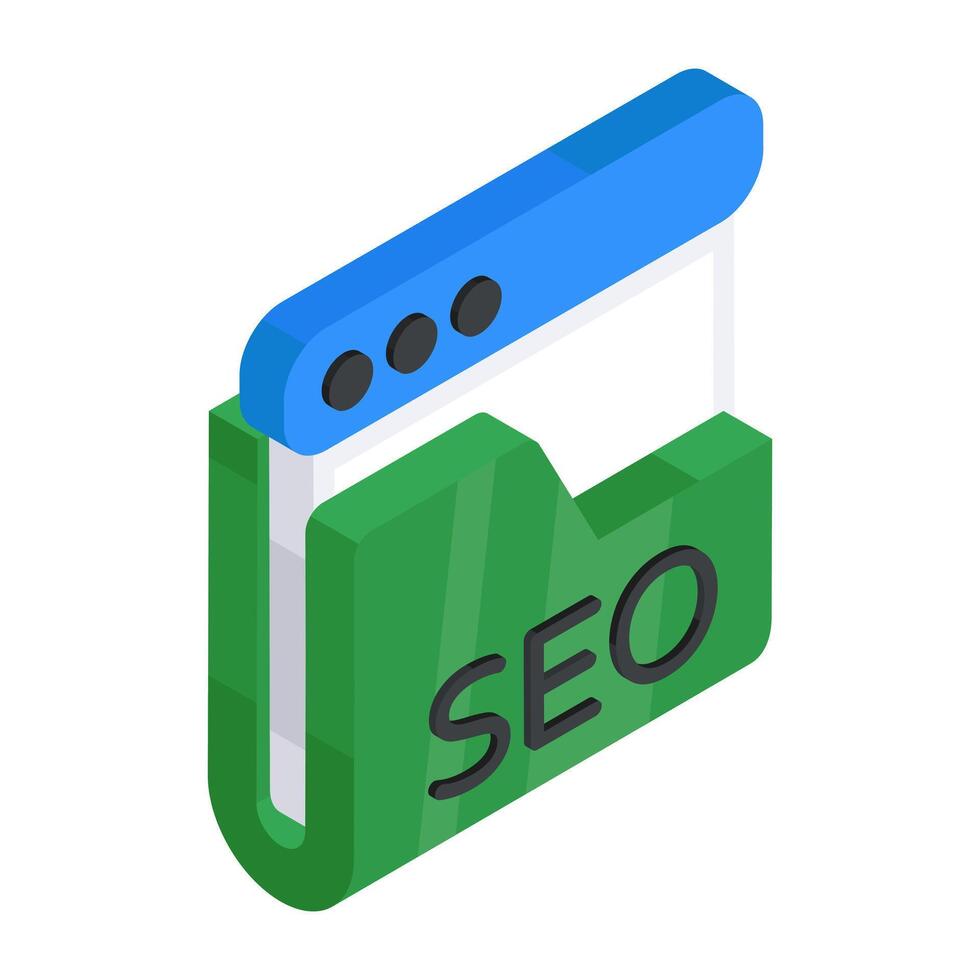 A unique design icon of seo folder vector