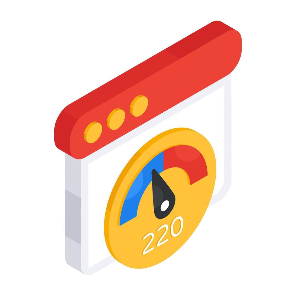 Modern design icon of web speed optimization vector