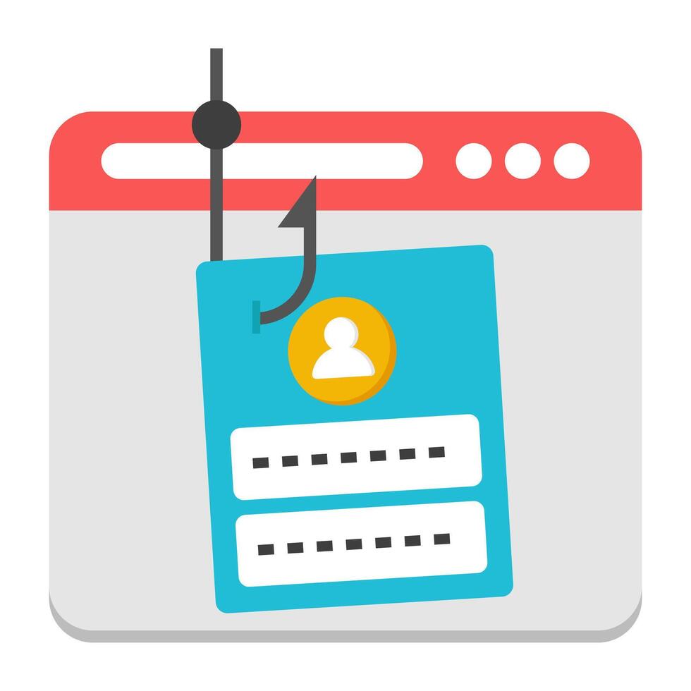A trendy design icon of phishing user login vector