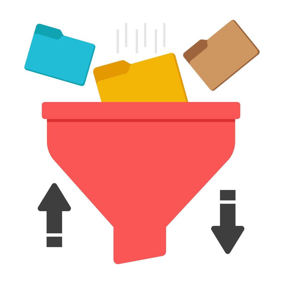 Perfect design icon of filter folder vector