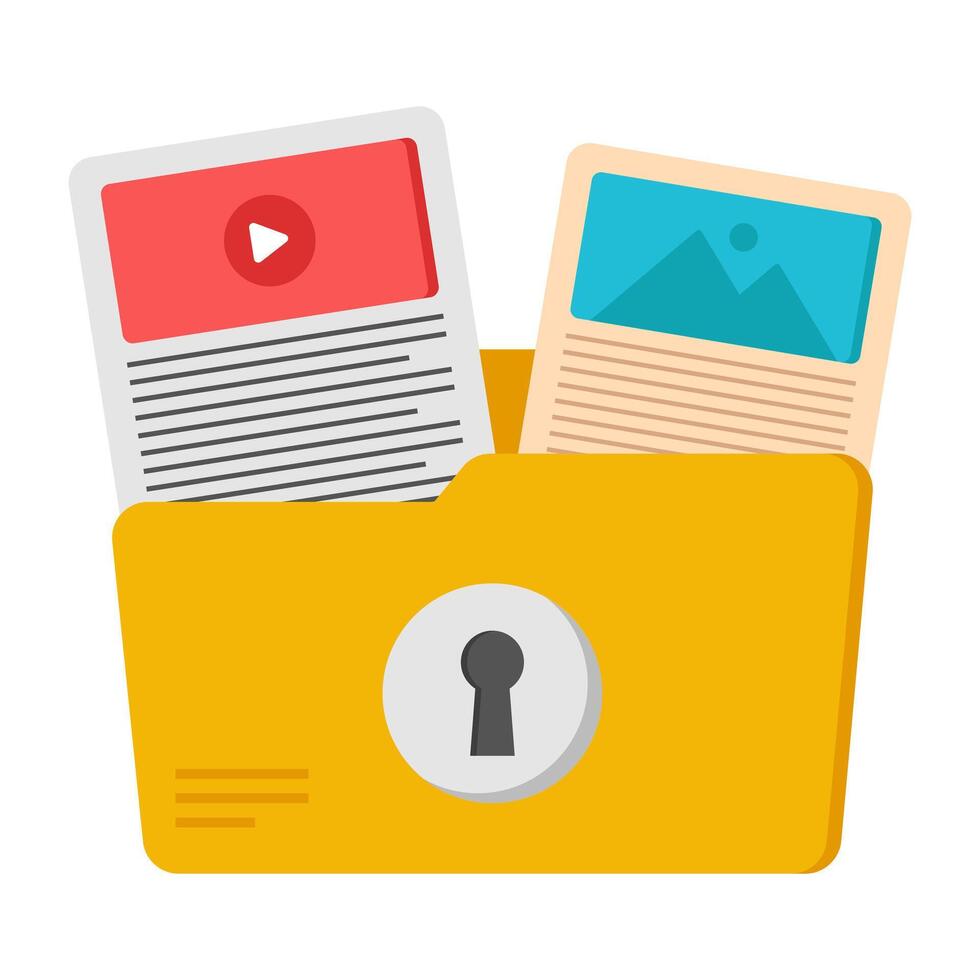 Premium design icon of locked folder vector