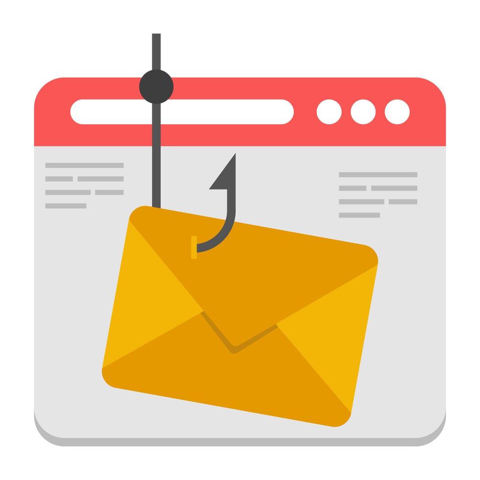 Modern design icon of phishing email vector