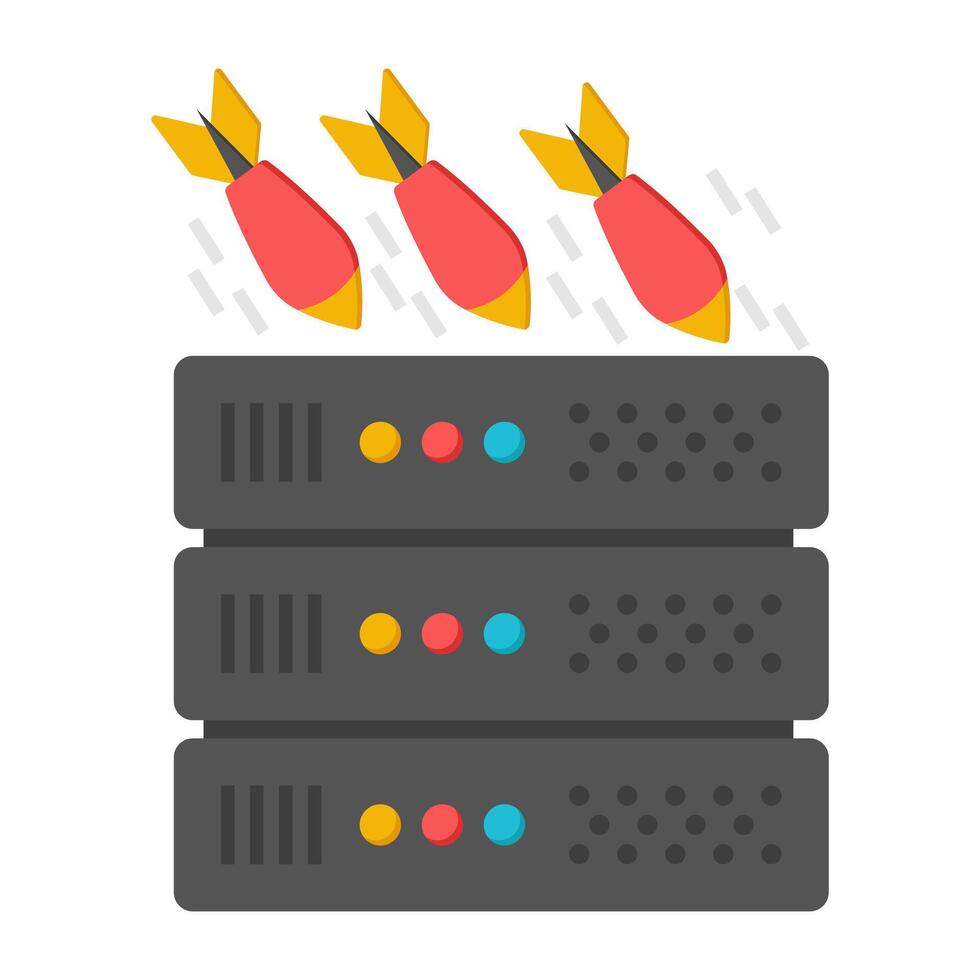 Creative design icon of ddos attack vector