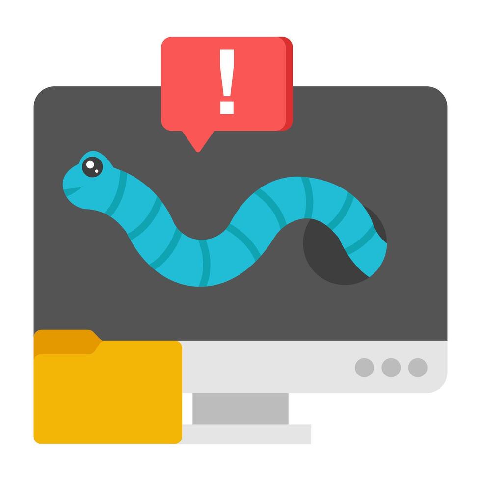 Perfect design icon of computer worm vector