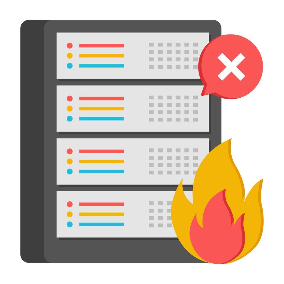 A beautiful design icon of burn database vector