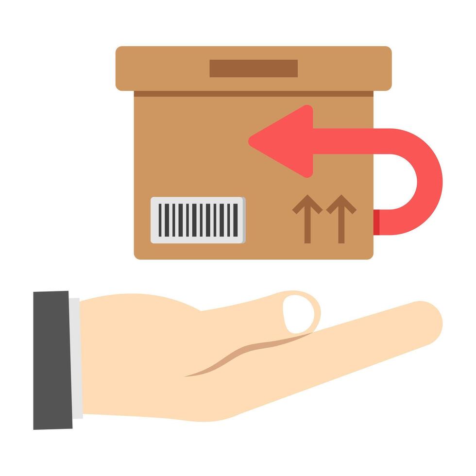 Parcel return icons vector