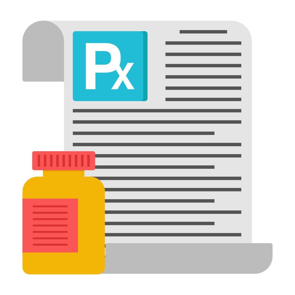 Trendy design icon of prescription, rx vector