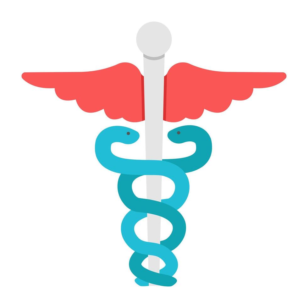 Modern design icon of caduceus vector