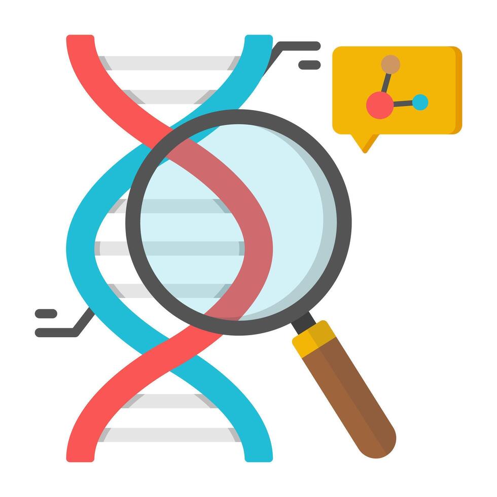 Search DNa icon in flat design isolated on white background vector