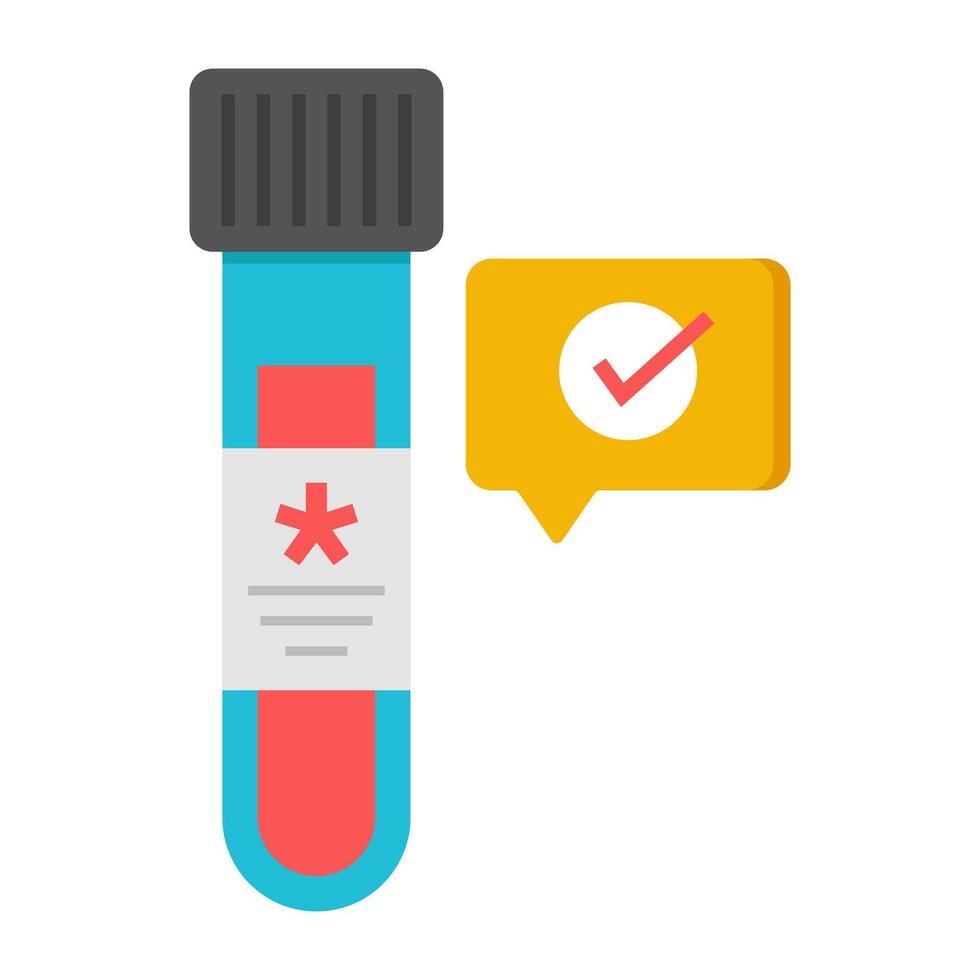 An editable design icon of sample tube, lab apparatus vector