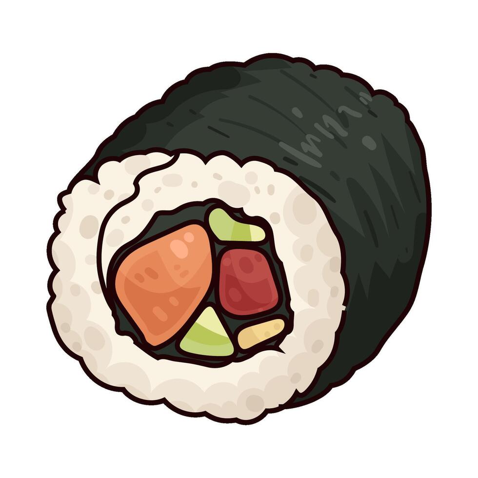illustration of sushi roll vector