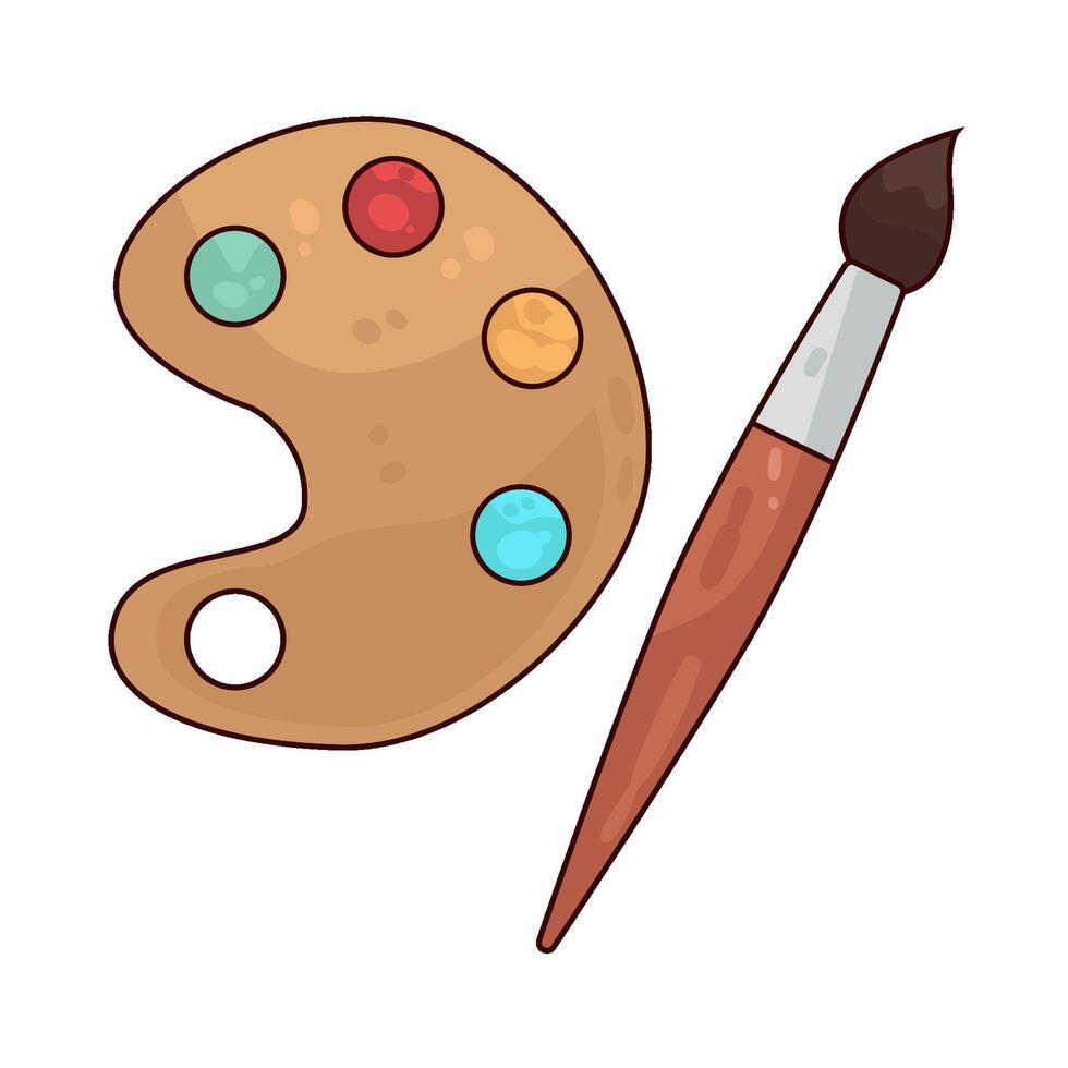 Illustration of paint palette vector