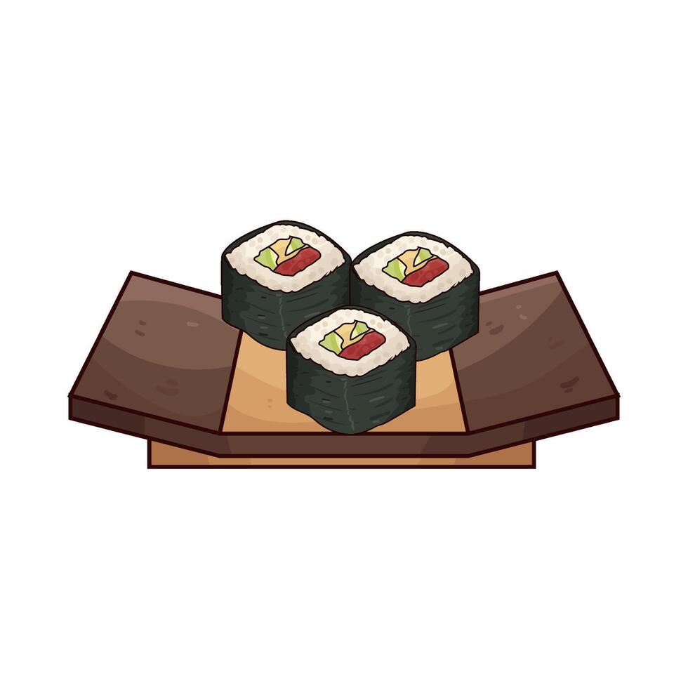 Selected Sushi Rolls illustration vector