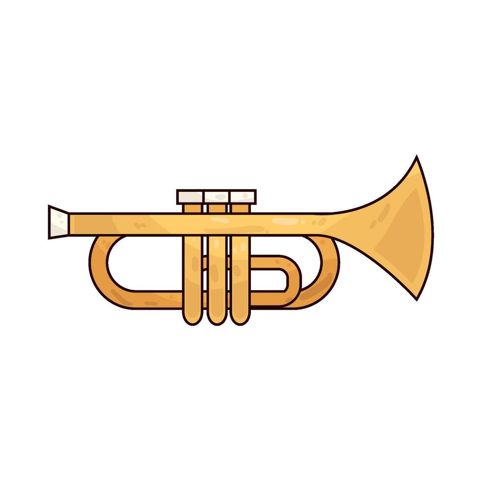 Illustration of trumpet vector