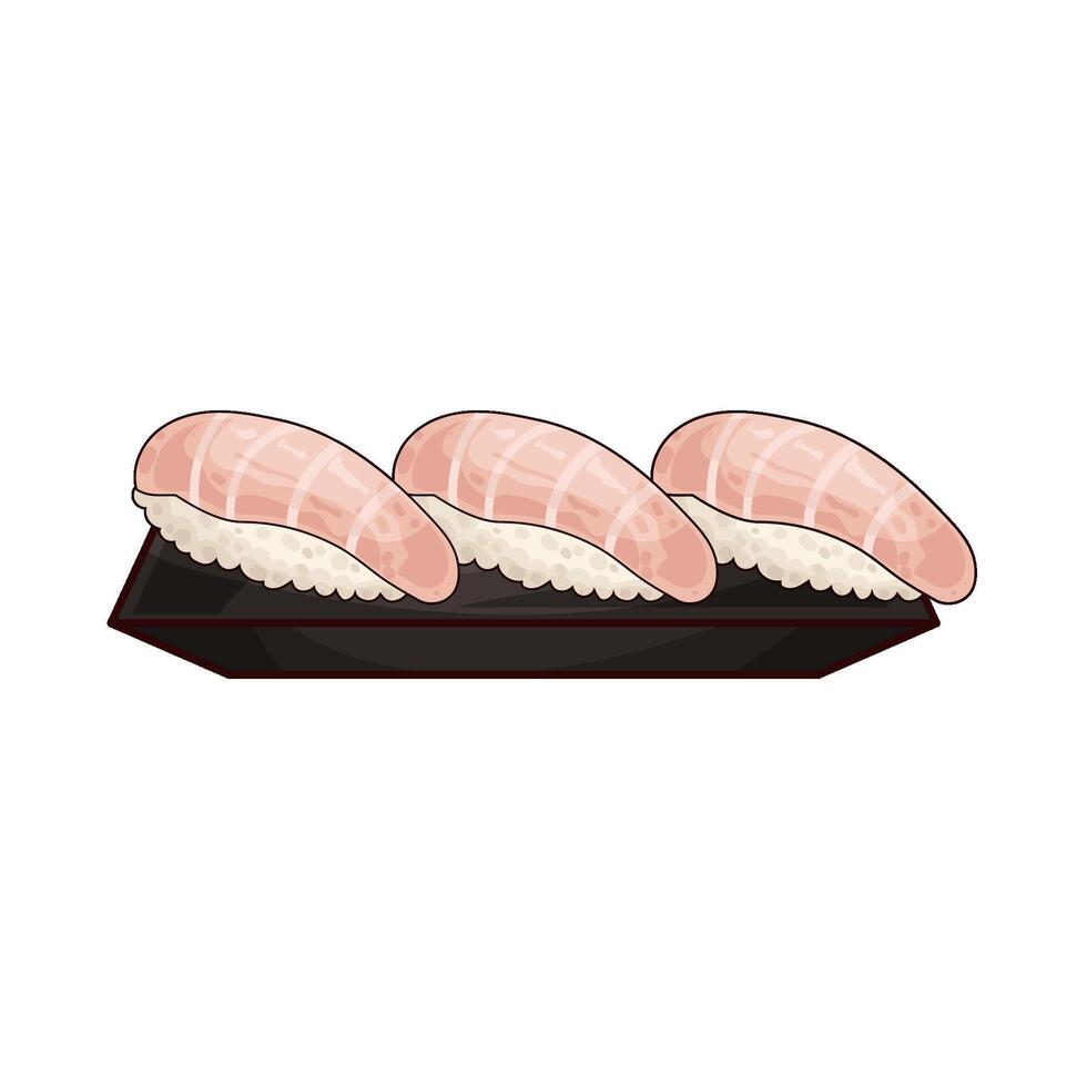 delicious fresh sushi vector