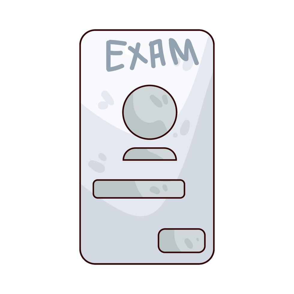 Illustration of exam paper vector
