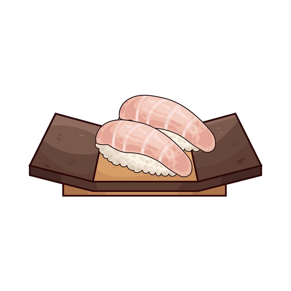 illustration of delicious fresh sushi vector