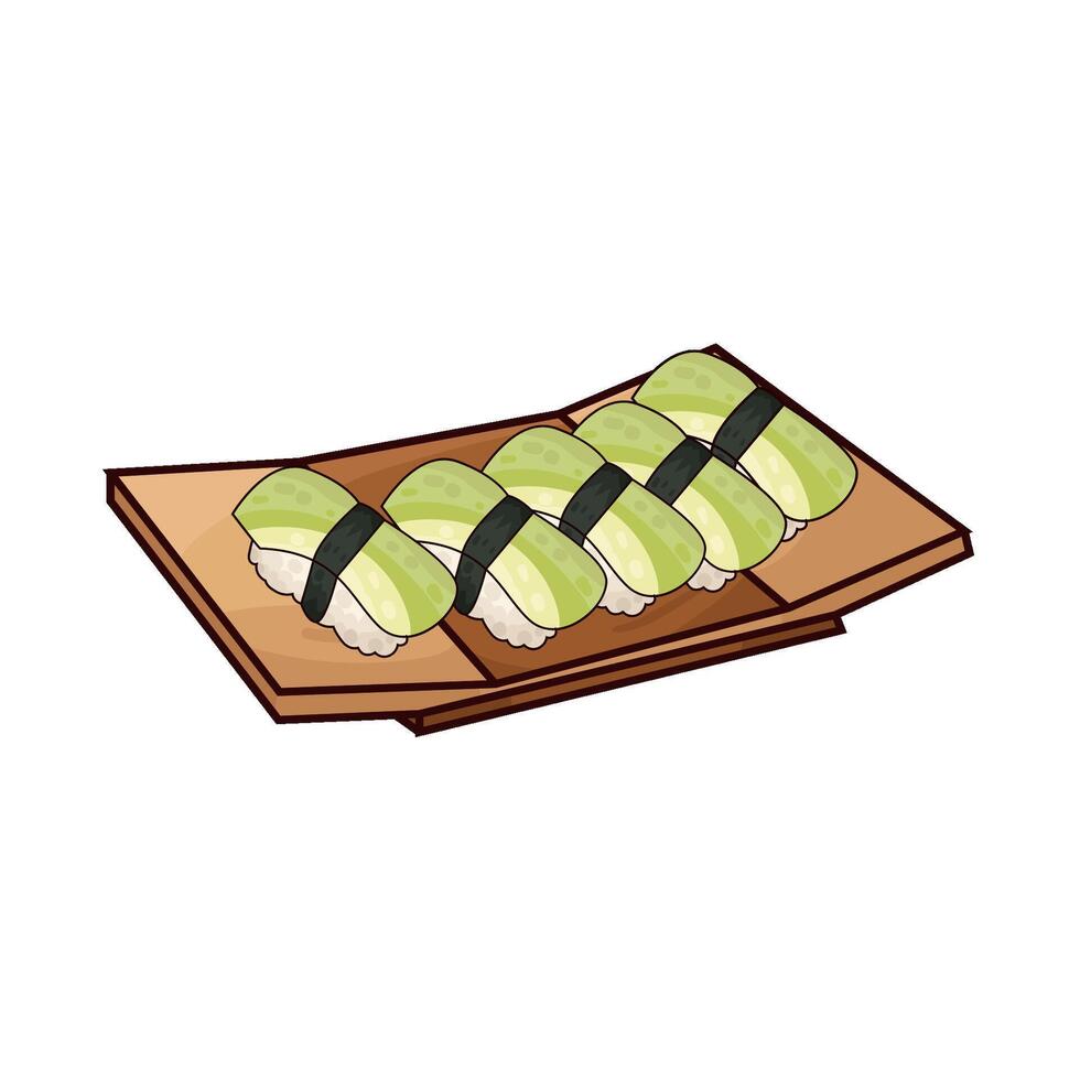 Fresh Sushi for Eating vector