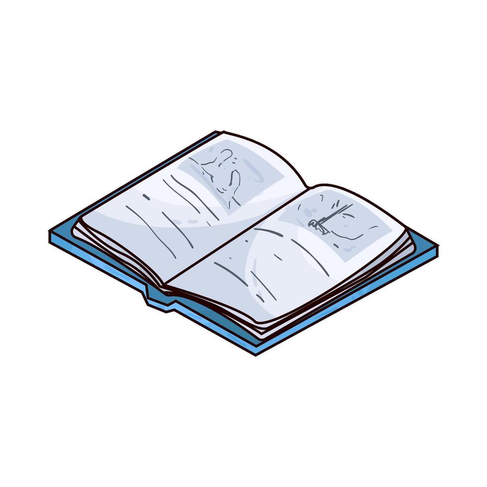 Illustration of open book vector