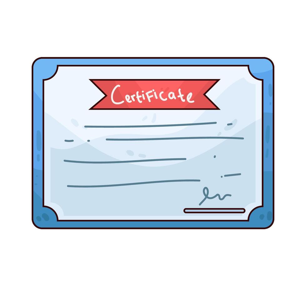 Illustration of certificate vector