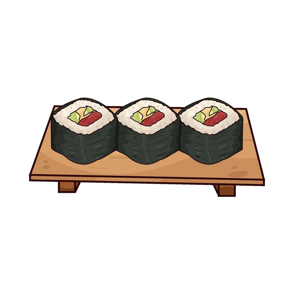 illustration of Special Sushi Roll vector