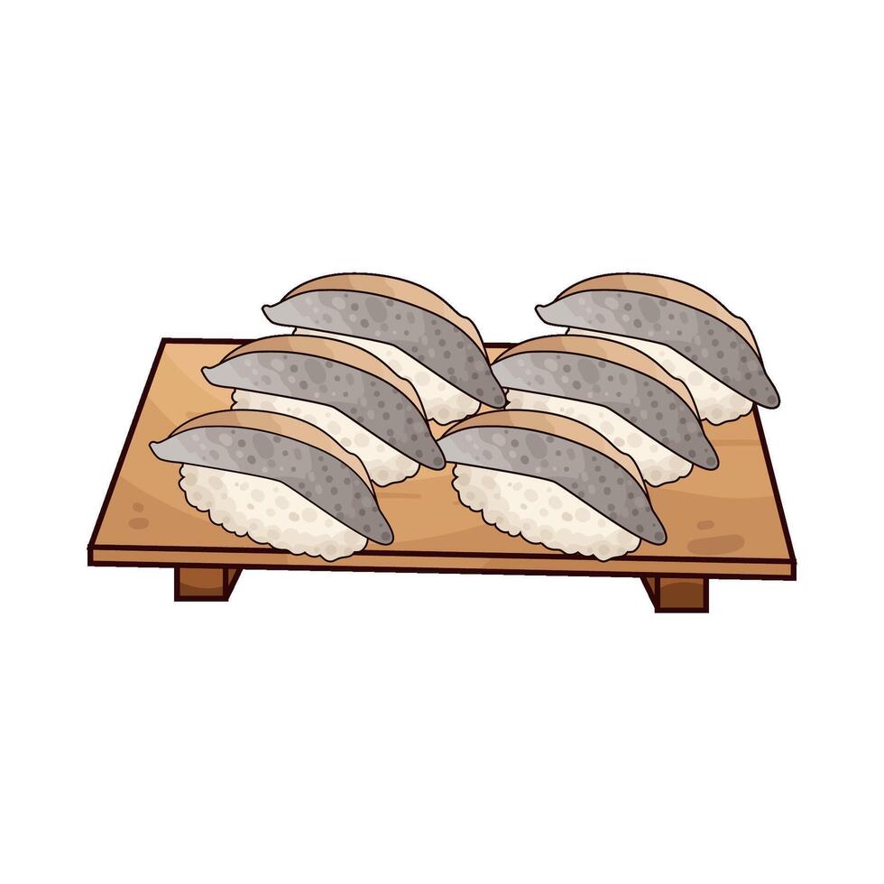 Fresh Sushi Serving vector