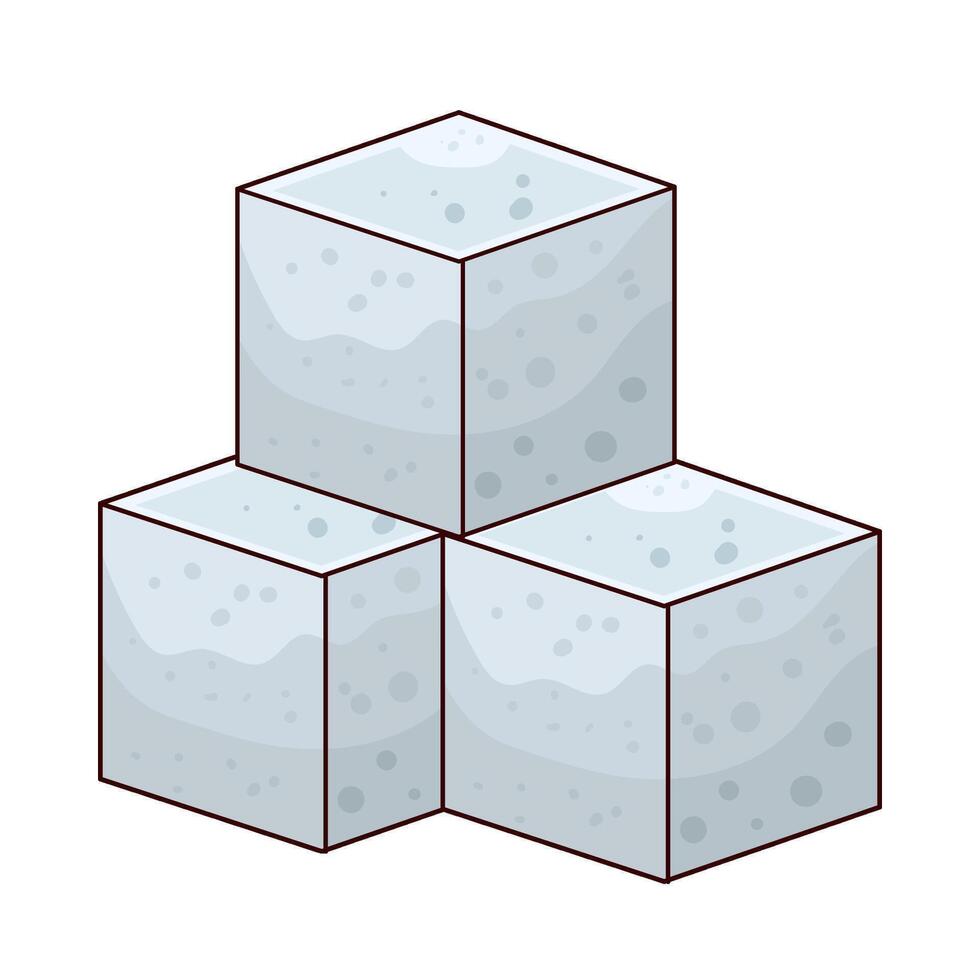 Illustration of sugar cube vector