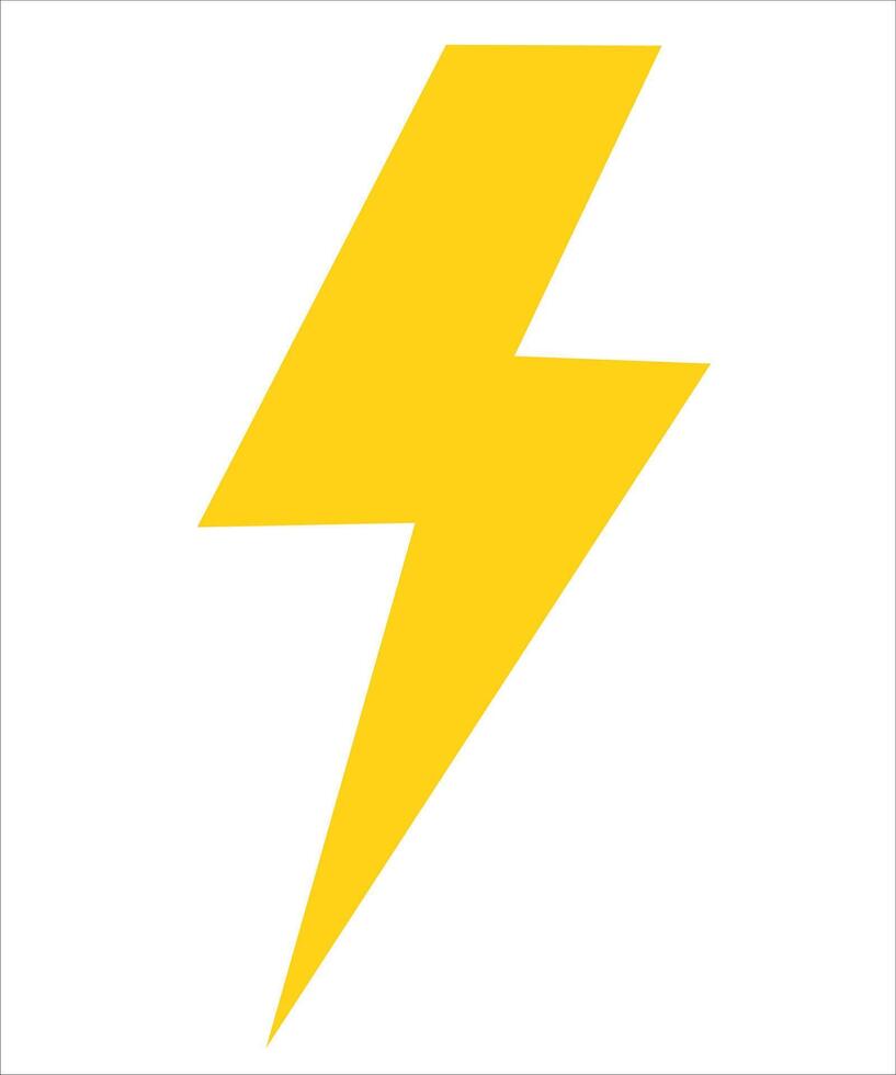 Lightning. Energy icon, power sign, electricity icon. Isolated image on a white background vector