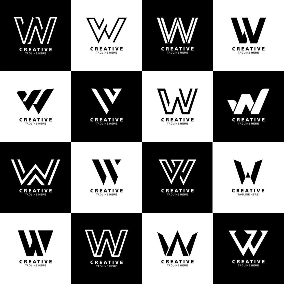 letter w logo design vector
