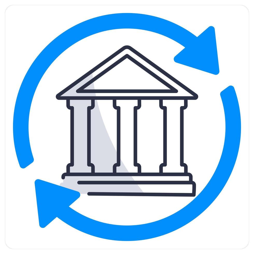 Bank Transfer and money icon concept vector
