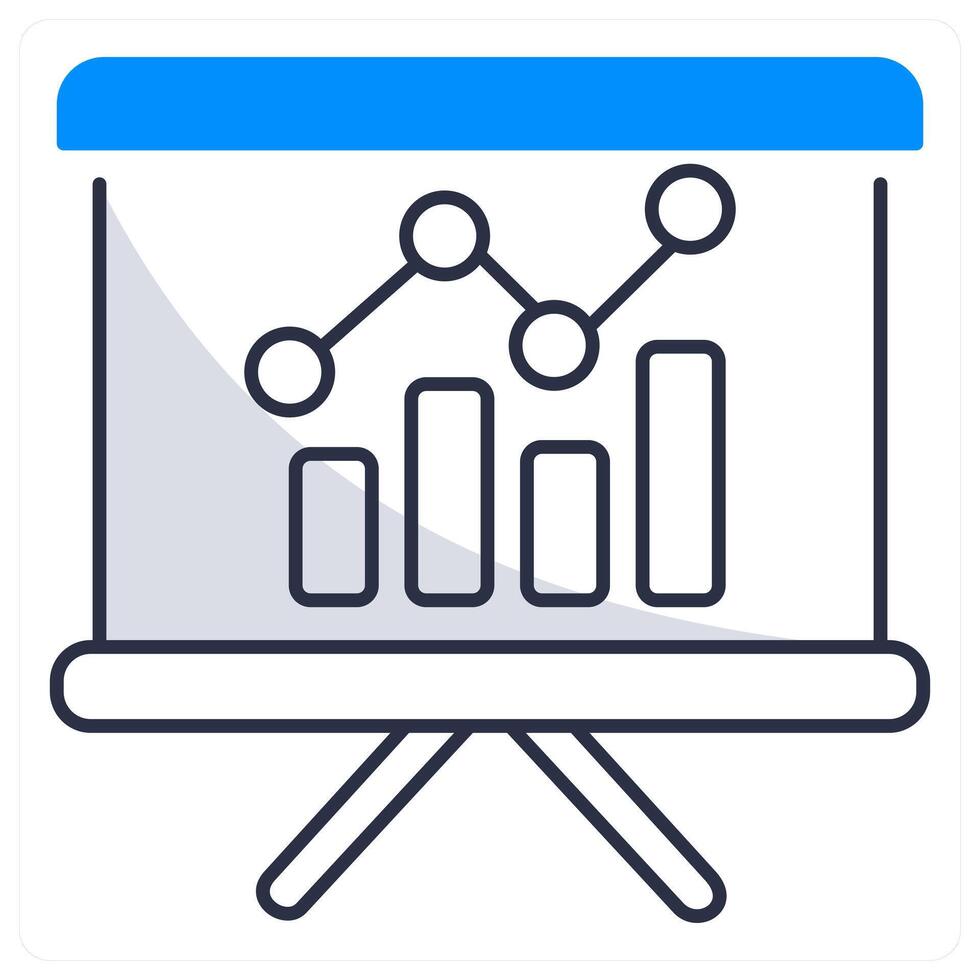 Presentation and slide icon concept vector