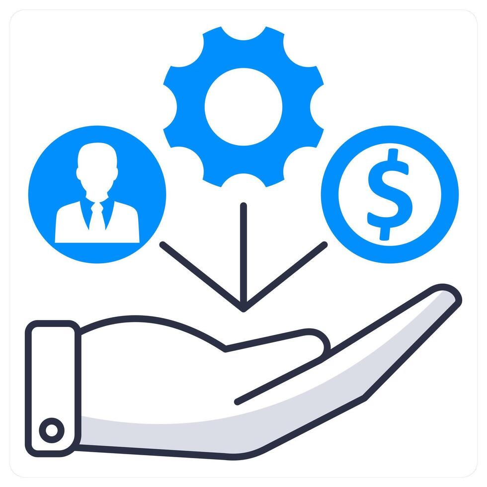 Resource Allocation and resources icon concept vector